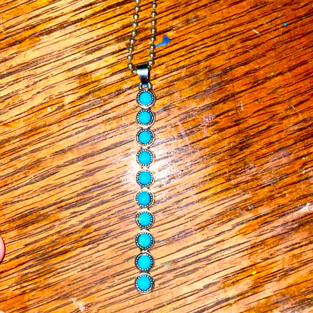 Turquoise Vertical Necklace